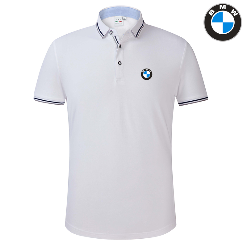 2022 Polo BMW Homme Coton épissage Couleur Col Contrasté Manche Courte